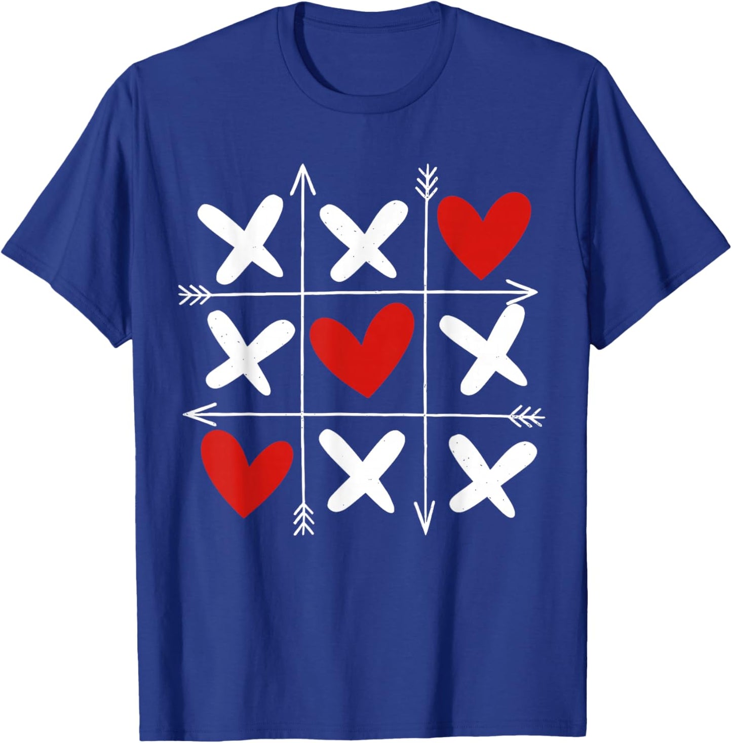 Hearts XOXO Valentines Day Heart Men Women Kids T-Shirt - T-Shirt | Royal
