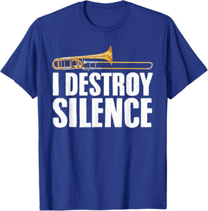 Funny Trombone Art Women Jazz Music Trombone Player T-Shirt - T-Shirt | Royal