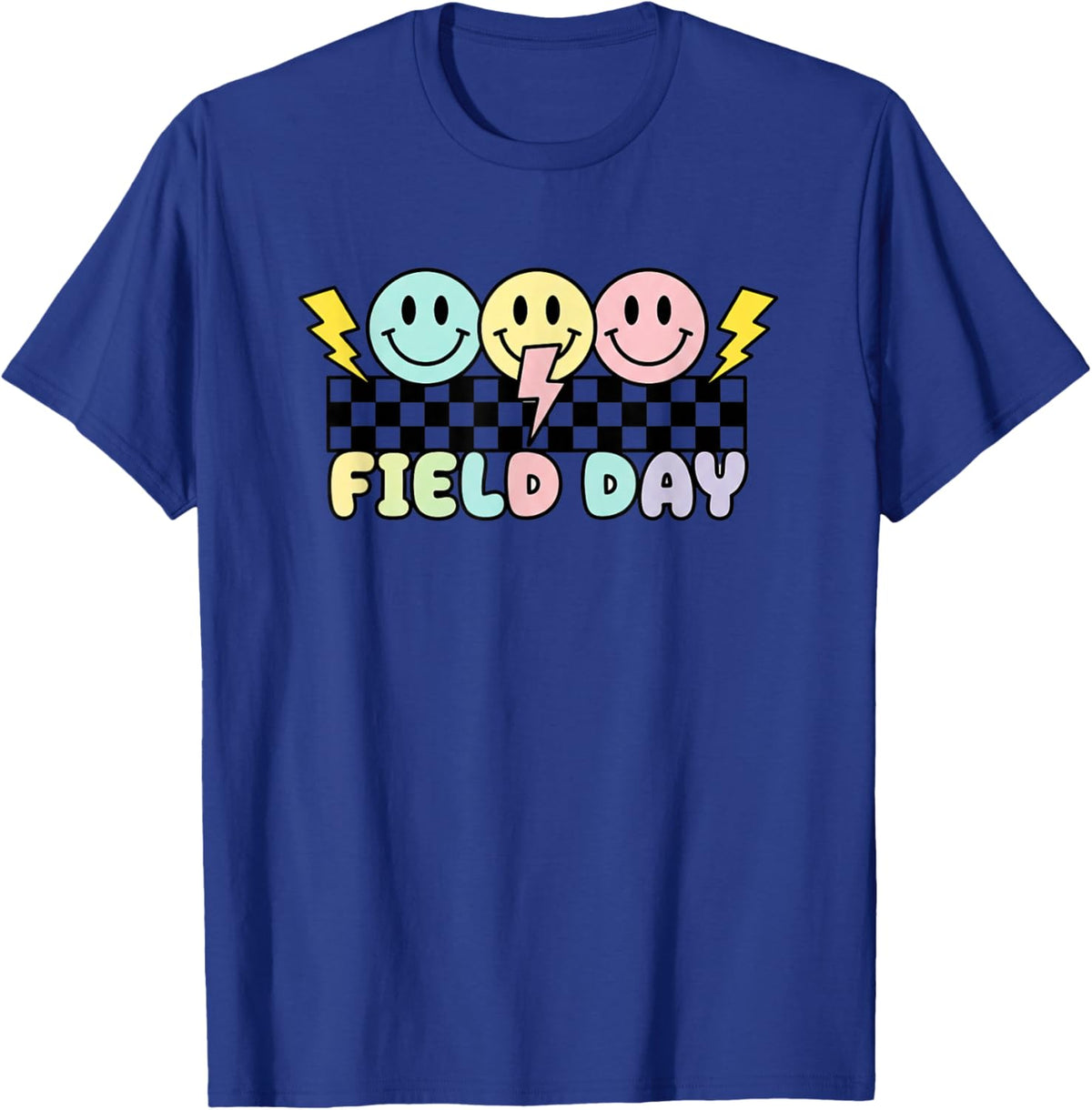 Emoticons & Field Day Pastel Faces Lightning T-Shirt - T-Shirt | Royal