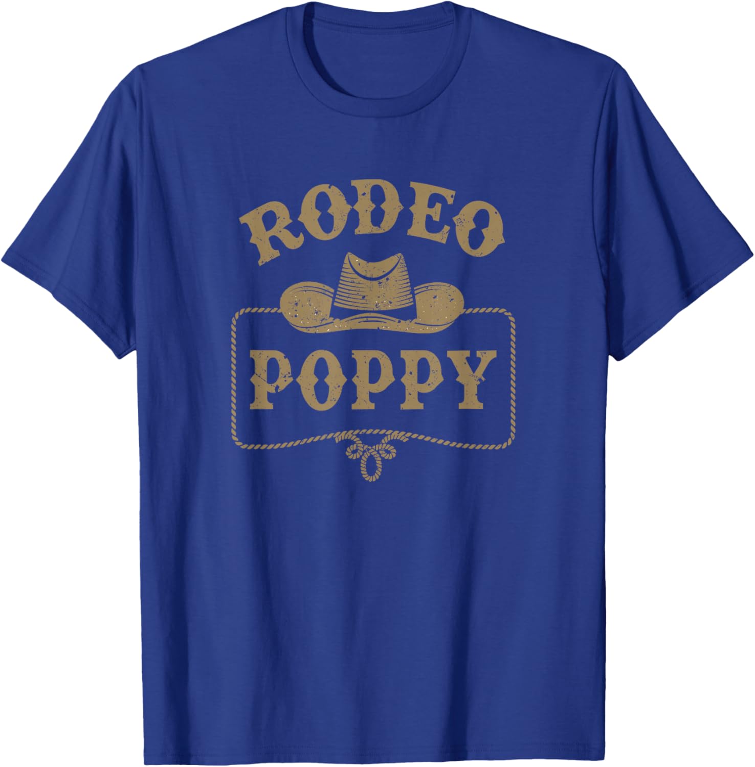 Rodeo Poppy Cowboy Cowgirl Birthday Matching Family T-Shirt - T-Shirt | Royal