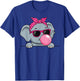 Elephant Kawaii Girl Pink Bandana Funny Elephant Bubblegum T-Shirt - T-Shirt | Royal