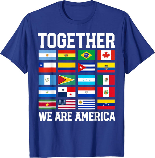 Together We are America Flags T-Shirt - T-Shirt | Royal