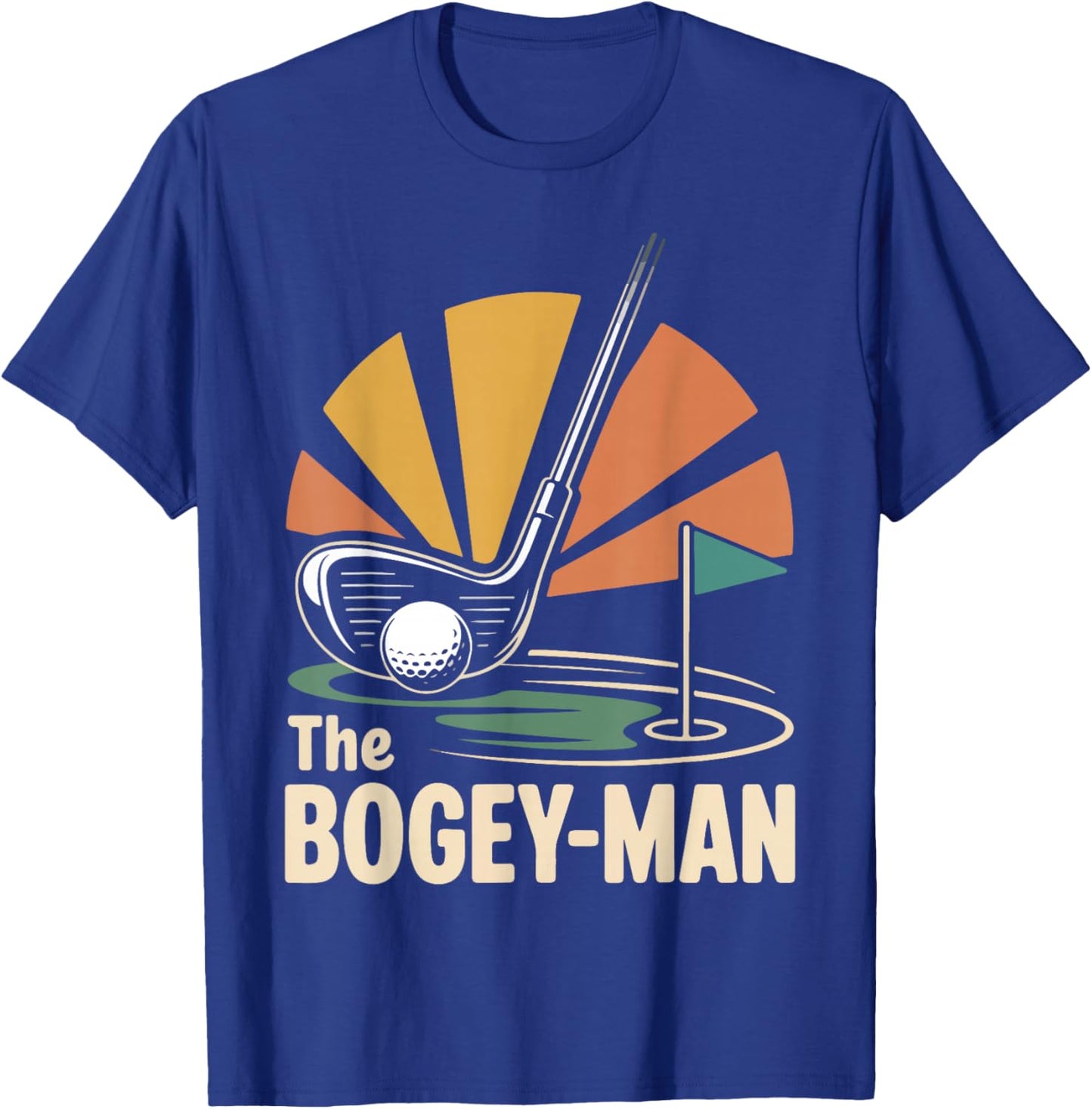 Golf Pun Retro Vintage The Bogey-Man T-Shirt - T-Shirt | Royal