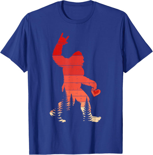 Funny Sasquatch Hearts Love Valentines Day Women T-Shirt - T-Shirt | Royal