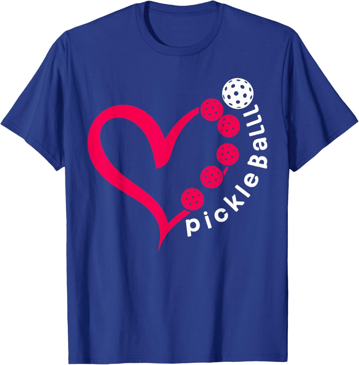 Pickleball Valentine - Heart Pickleball Lovers T-Shirt - T-Shirt | Royal
