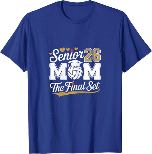 Senior Mom Class of 2026 Volleyball T-Shirt - T-Shirt | Royal