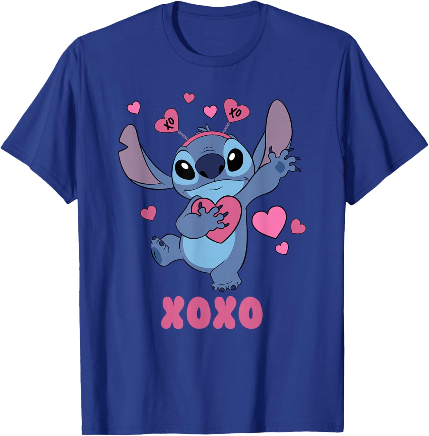 Disney Lilo & Stitch Valentine's Day XOXO Lovely Stitch T-Shirt - T-Shirt | Royal