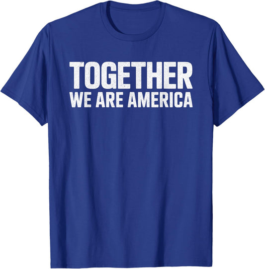 Retro Together We are America Football Unity Message T-Shirt - T-Shirt | Royal