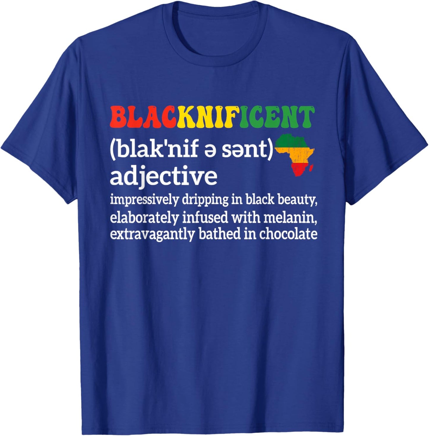 Blacknificent Definition Proud Black History Month T-Shirt - T-Shirt | Royal