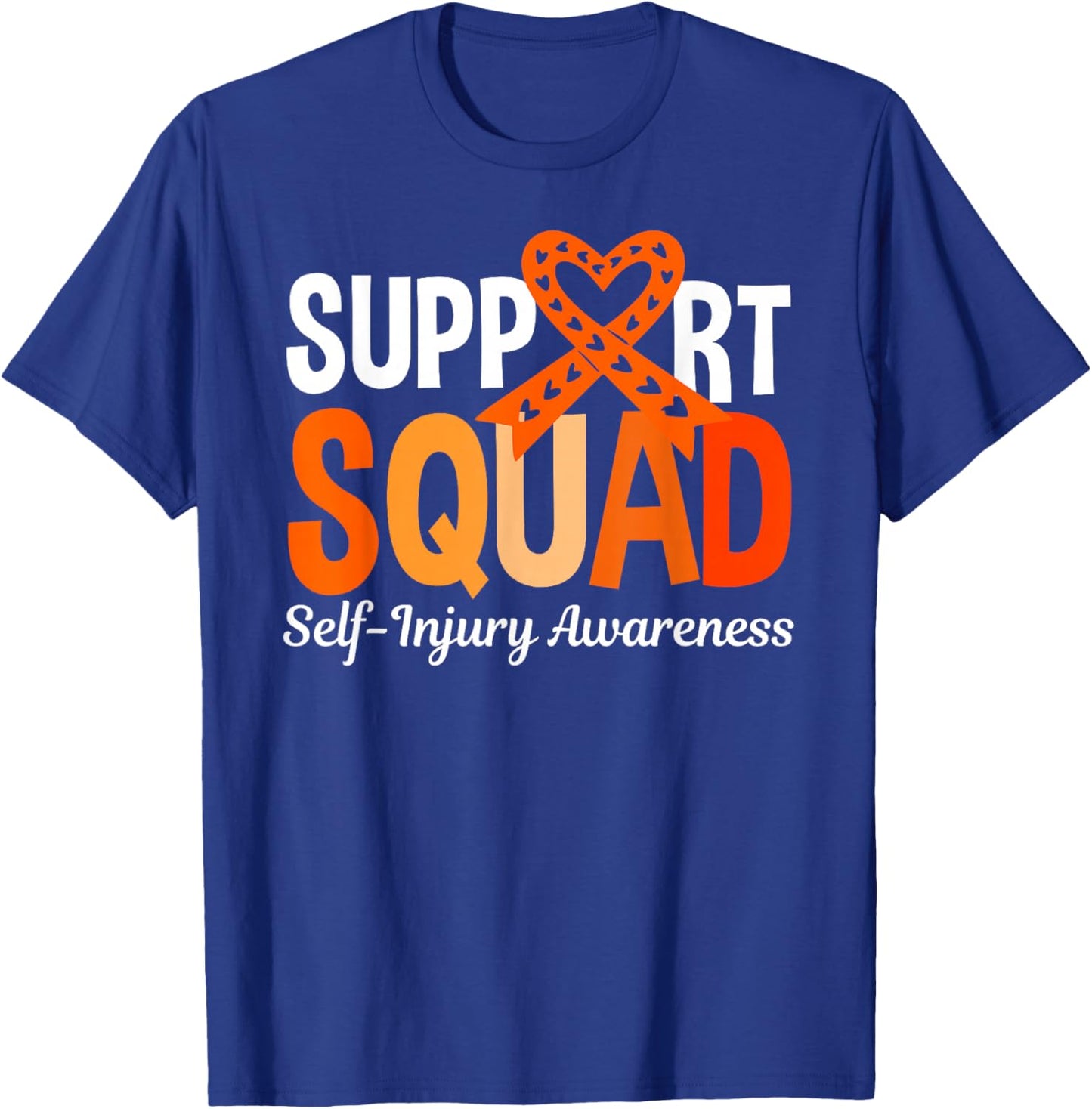 Support Squad Self Injury Awareness Mental Health Support T-Shirt - T-Shirt | Royal