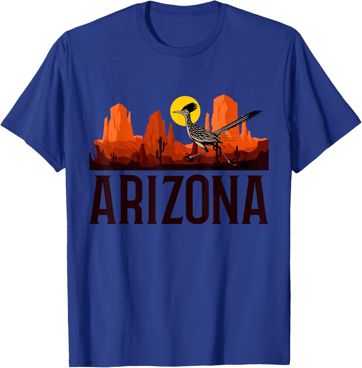 Arizona Roadrunner Bird Desert Vibes AZ Pride T-Shirt - T-Shirt | Royal