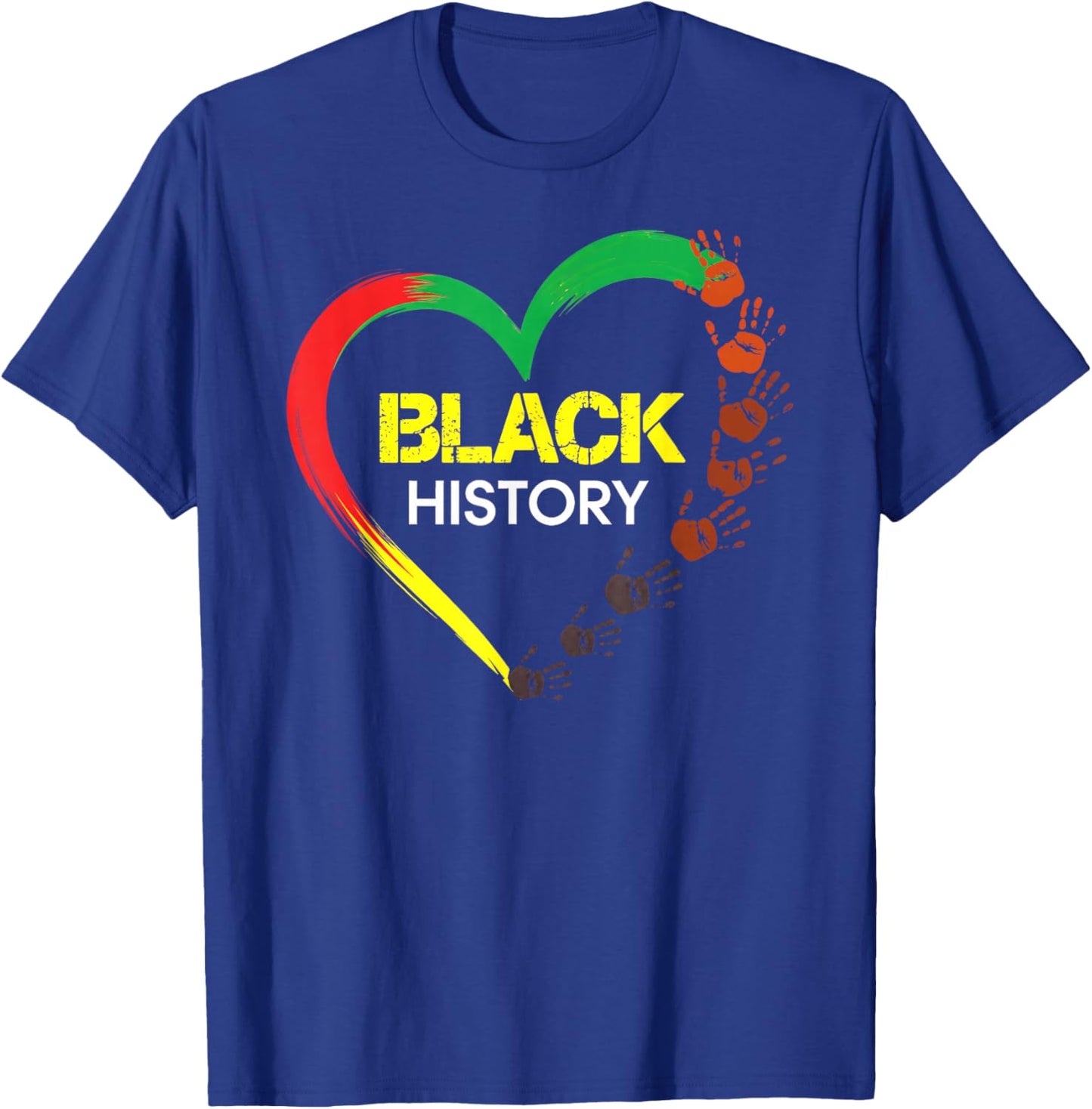 Black History Heart Black History Month T-Shirt - T-Shirt | Royal
