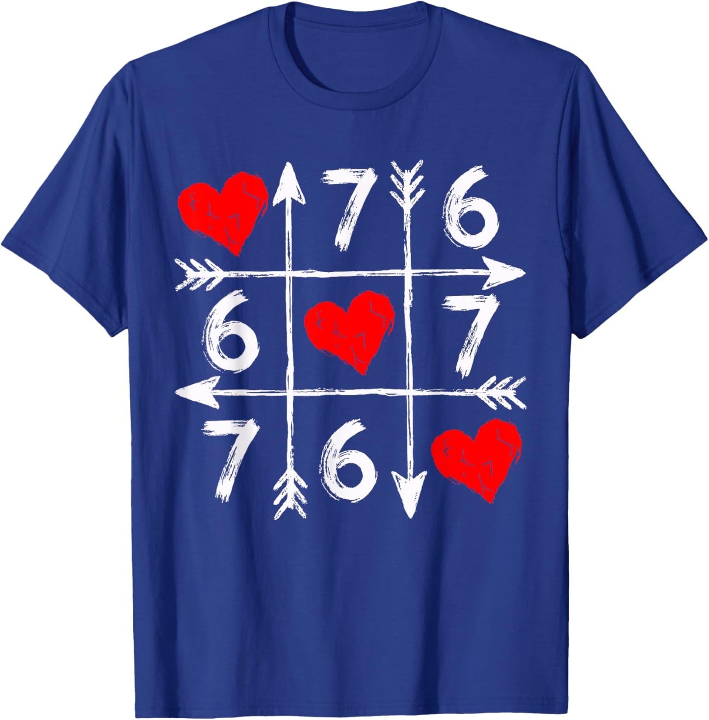 Valentine’s Day 67 Six Seven Meme Love 6 7 Heart Couple T-Shirt - T-Shirt | Royal