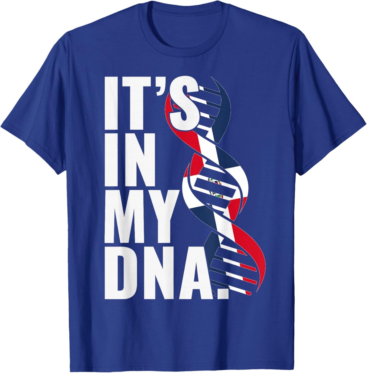 Dominican Republic Roots Flag Fingerprint Graphic Patriotic T-Shirt - T-Shirt | Royal