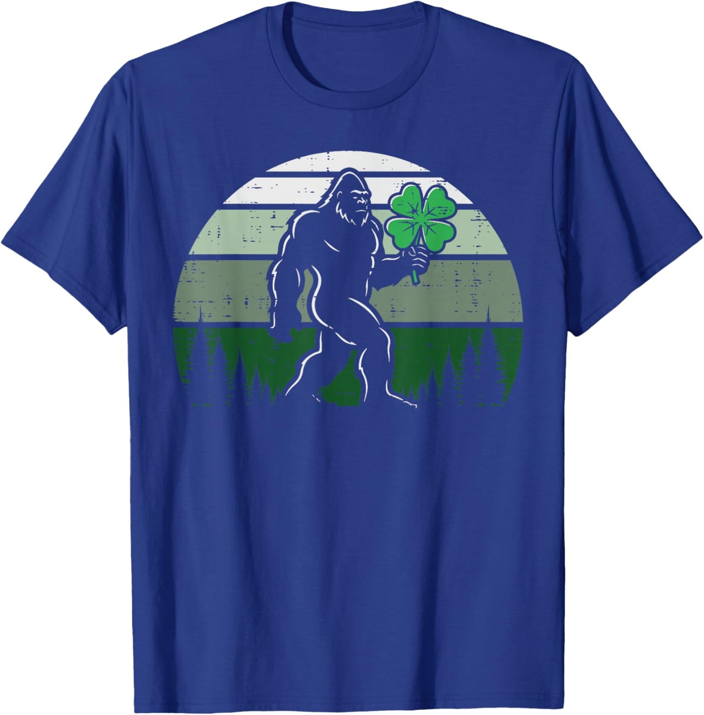 St Patricks Day Bigfoot Sasquatch Saint Paddys Men Women Kid T-Shirt - T-Shirt | Royal