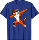 Dabbing Tiger Costume with Sunglasses Funny Dab Orange Tiger T-Shirt - T-Shirt | Royal