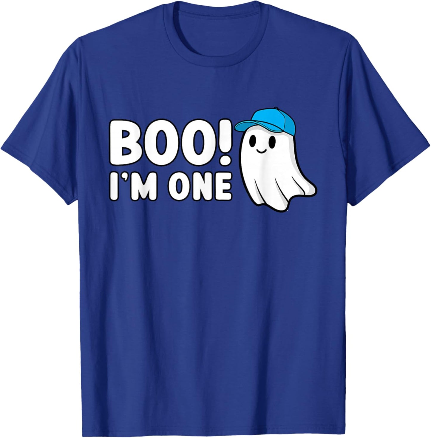 Boo Im One 1st Birthday 1 Year Old Boy Ghost Cute Halloween T-Shirt - T-Shirt | Royal