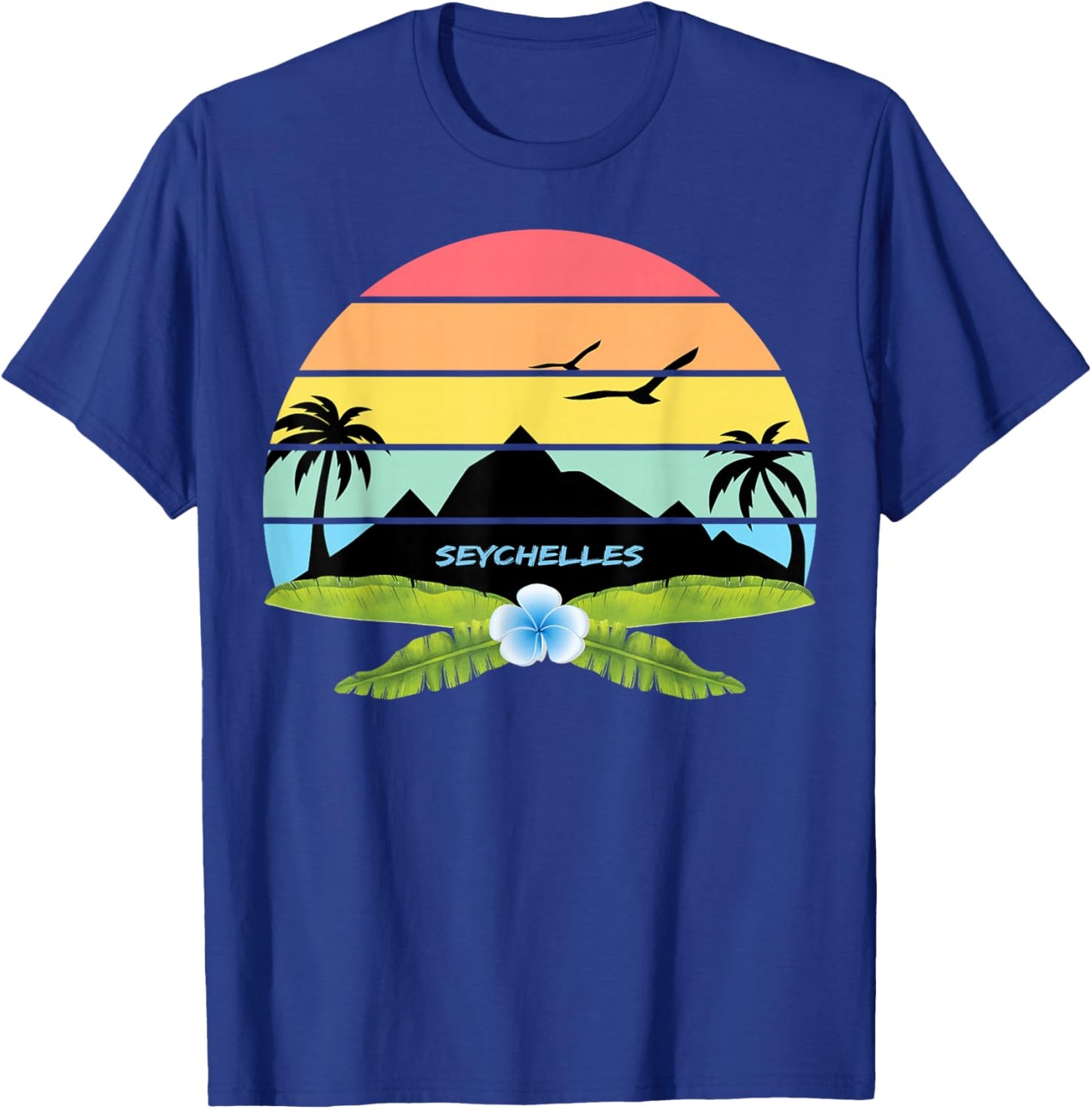 Seychelles Palm Trees Memory Island Praslin Beach Souvenir T-Shirt - T-Shirt | Royal