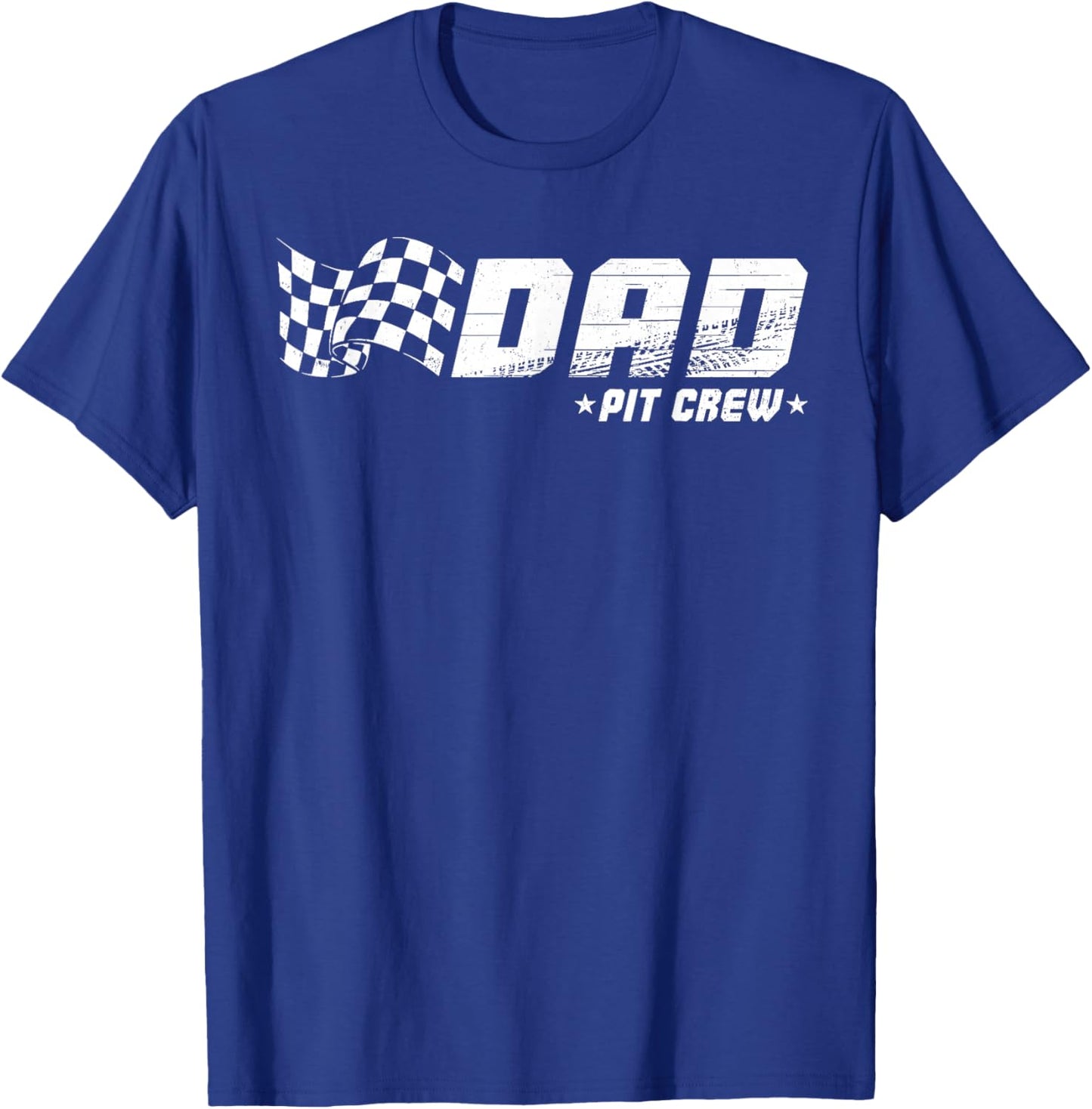 DAD Pit Crew Race Car Birthday Family Matching Pit Crew T-Shirt - T-Shirt | Royal