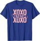 XOXO Hugs and Kisses Pink Retro Typography Valentine T-Shirt - T-Shirt | Royal