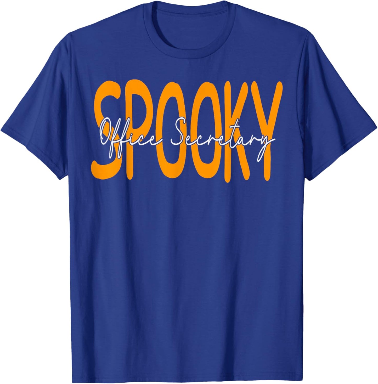 Office Secretary Spooky Halloween Funny School T-Shirt - T-Shirt | Royal