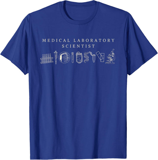 Women Medical Technologist Laboratory Scientist MLS MT T-Shirt - T-Shirt | Royal