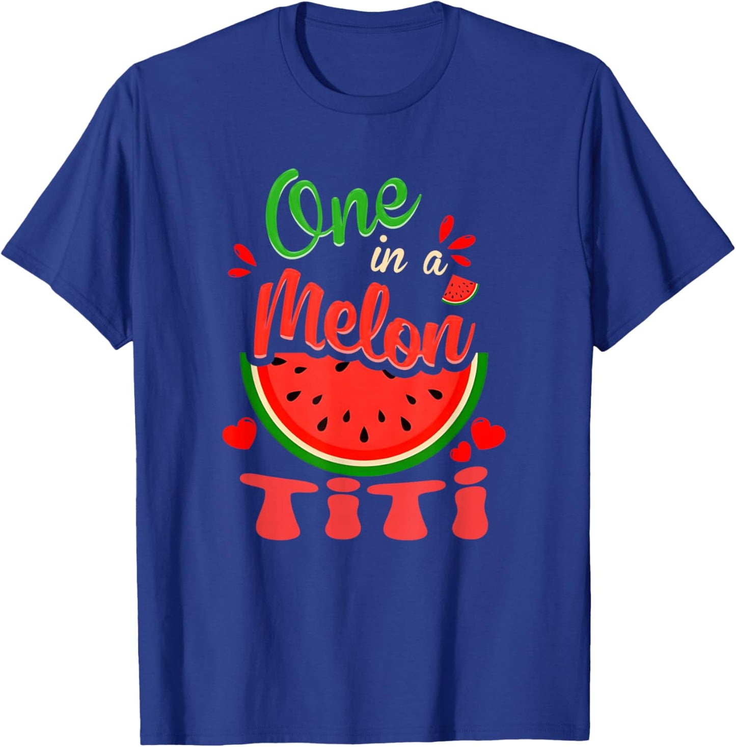 One in a Melon Titi 1st Birthday Party Family Matching T-Shirt - T-Shirt | Royal