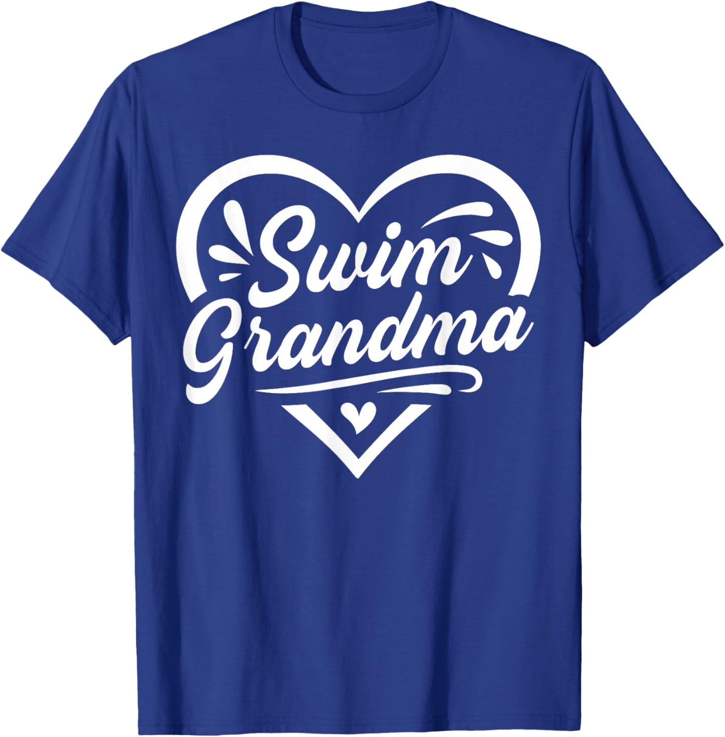 Cute Swim Grandma Heart Swimming Grandmother T-Shirt - T-Shirt | Royal