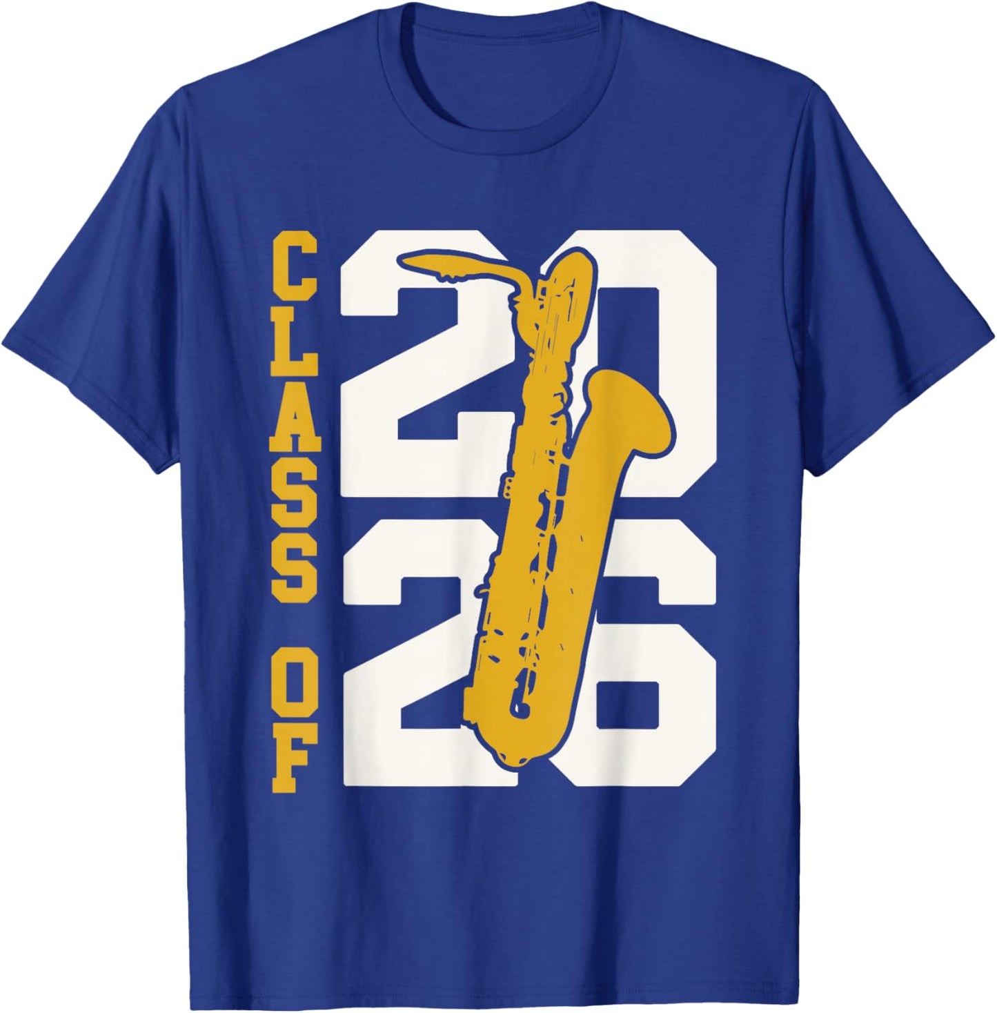 Class of 2026 Senior Bari Sax Baritone Saxophone T-Shirt - T-Shirt | Royal