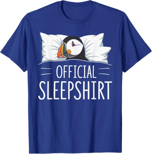 Official Sleepshirt Sleeping Puffin Lovers Pajama T-Shirt - T-Shirt | Royal