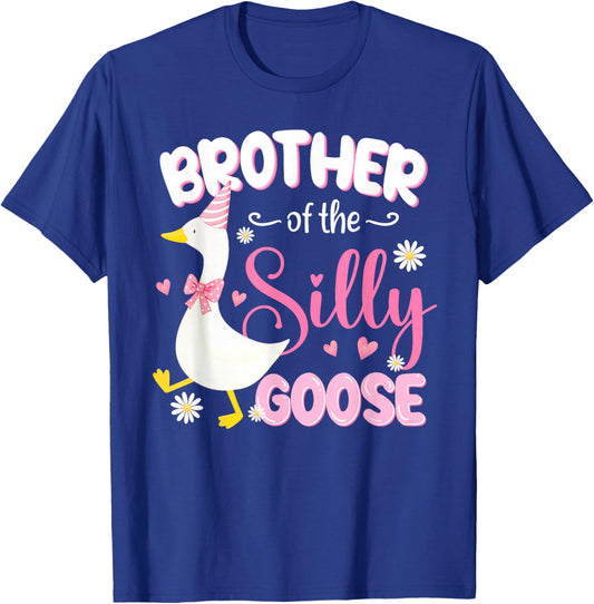 Silly Brother Goose 1st Birthday Family Matching Party T-Shirt - T-Shirt | Royal