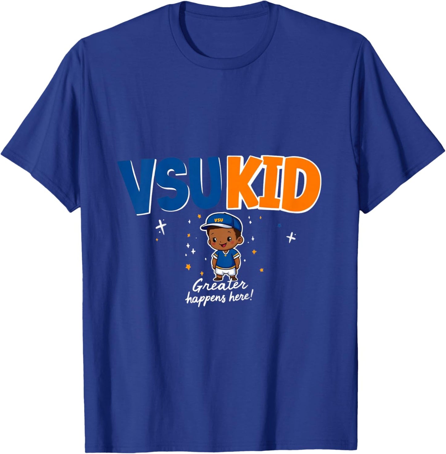 Kids VSU Kid Greater Happens Here HBCU 1882 T-Shirt - T-Shirt | Royal