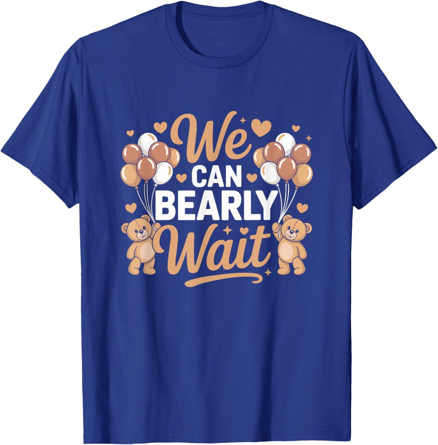 We Can Bearly Wait Gender Reveal Baby Shower Family Matching T-Shirt - T-Shirt | Royal