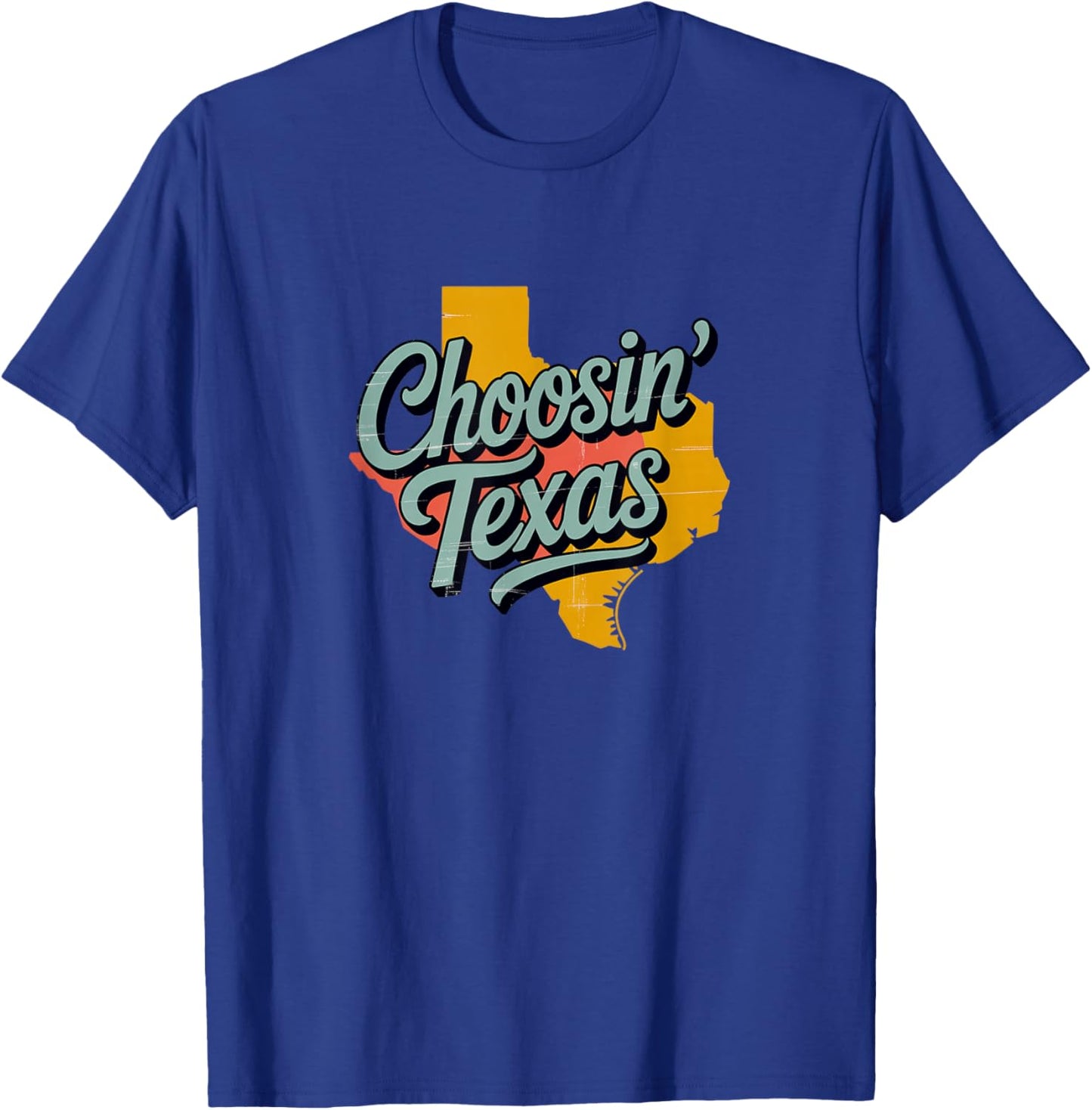 Choosin’ Texas Retro Lone Star State Country Music T-Shirt - T-Shirt | Royal