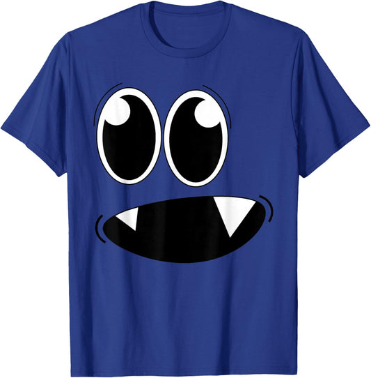 Cute Monster Face Halloween Costume Zombie Men Women Kid T-Shirt - T-Shirt | Royal