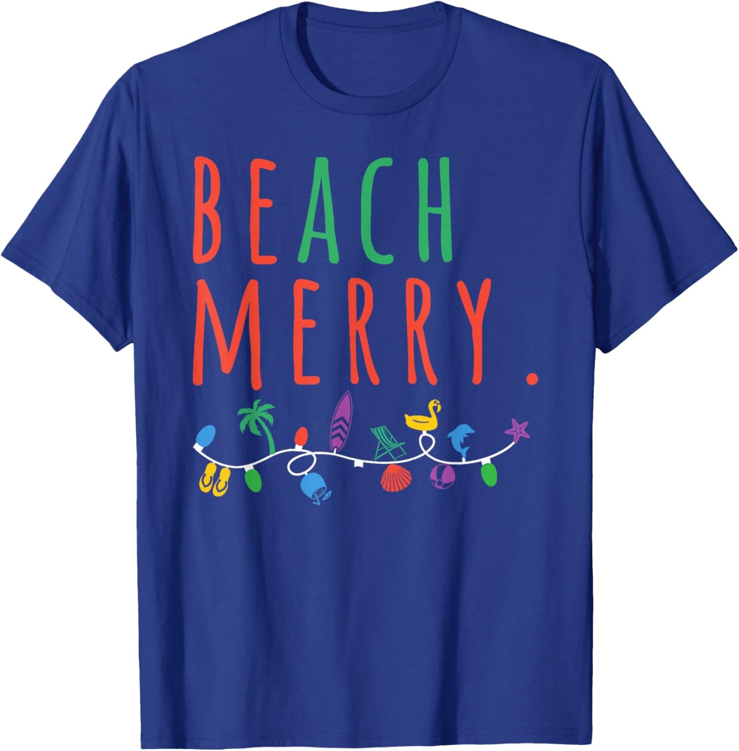 Beach Merry Christmas Be Merry Mele Kalikimaka Tropical Xmas T-Shirt - T-Shirt | Royal
