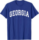 Georgia GA Vintage Athletic Sports Design Red Text T-Shirt - T-Shirt | Royal