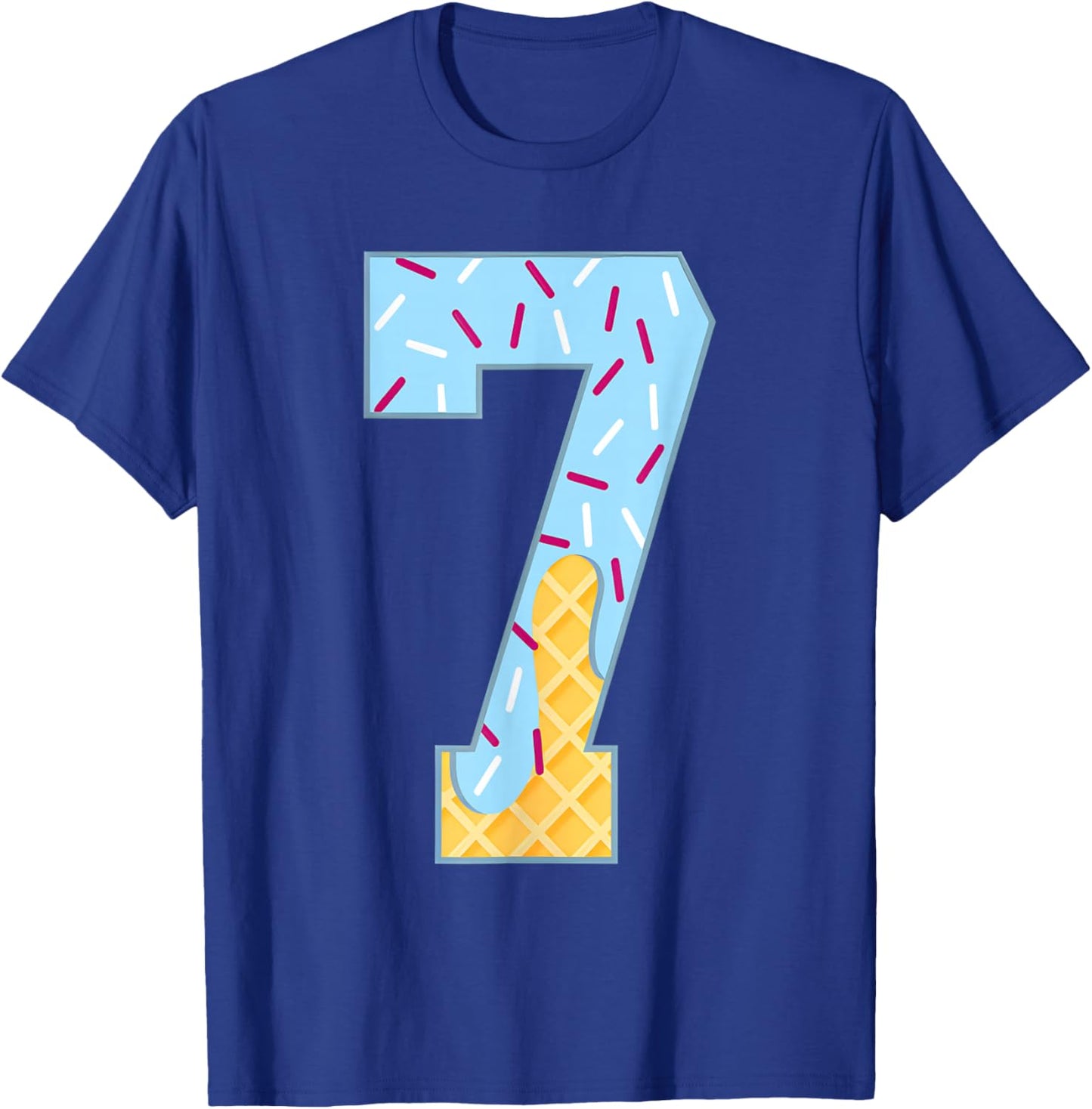 Number 7 Ice Cream Drip 67 Meme Couple Halloween Costume T-Shirt - T-Shirt | Royal