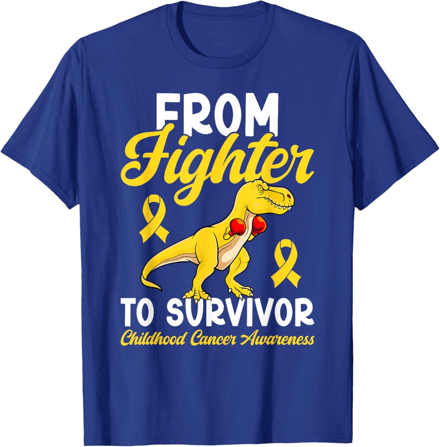 Proud Childhood Cancer Survivor Childhood Cancer Awareness T-Shirt - T-Shirt | Royal