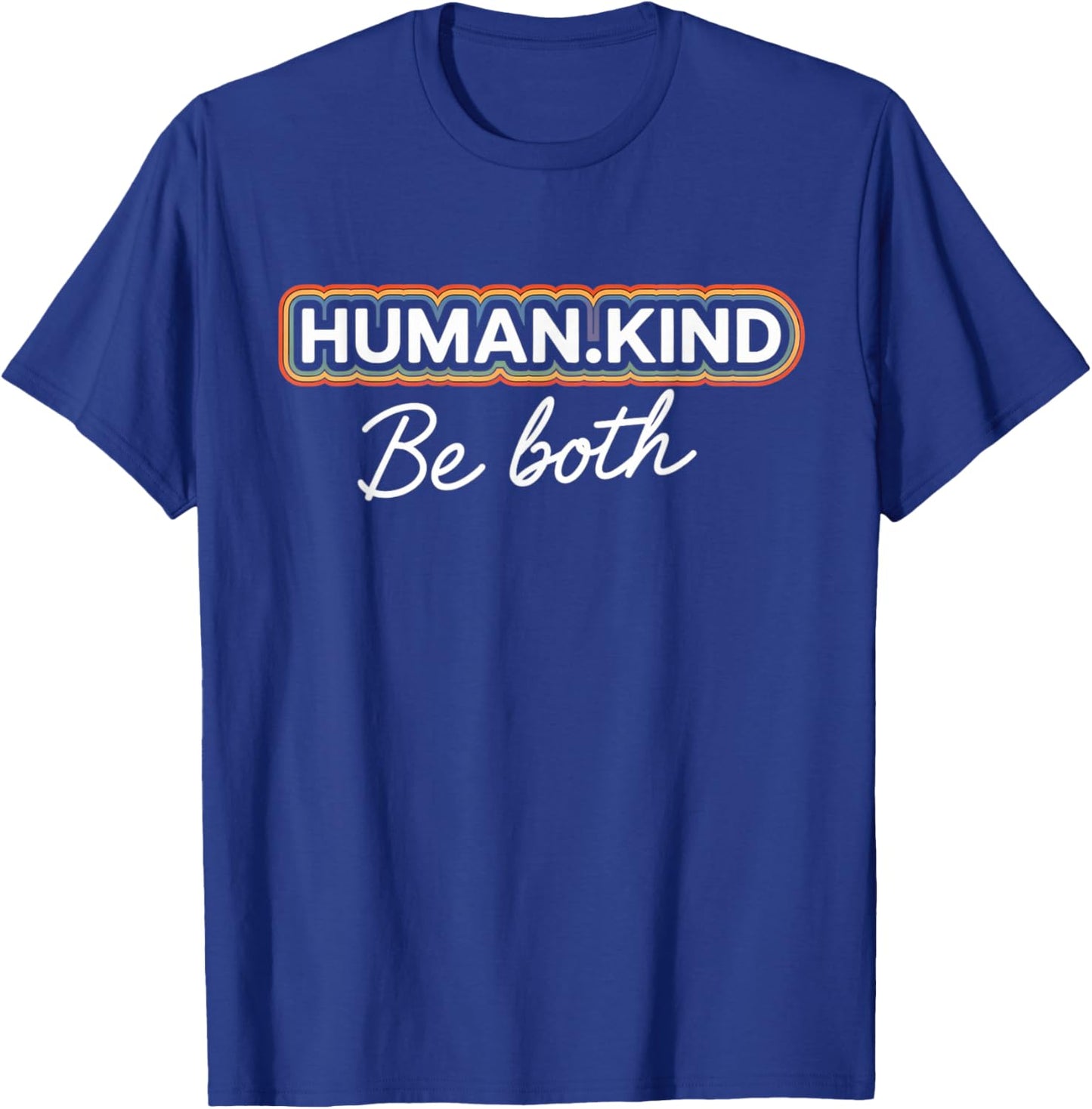 Gay Pride Month Human Kind Ally Rainbow LGBTQ T-Shirt - T-Shirt | Royal