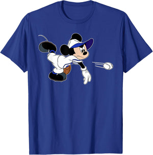 Disney Sports Mickey Mouse Baseball Team Player T-Shirt - T-Shirt | Royal