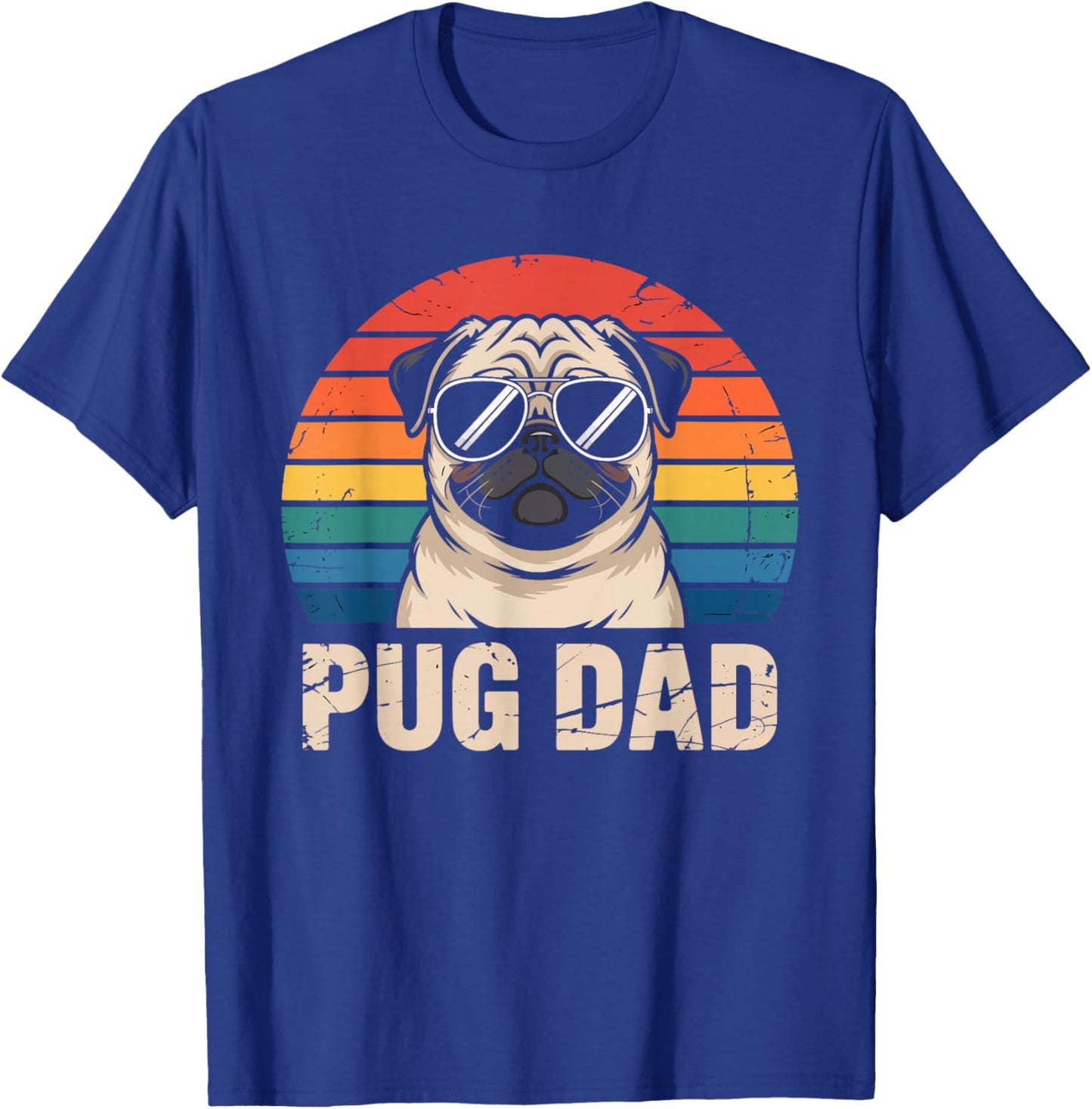 Pug Dad Funny Dog Lover Pug T-Shirt - T-Shirt | Royal