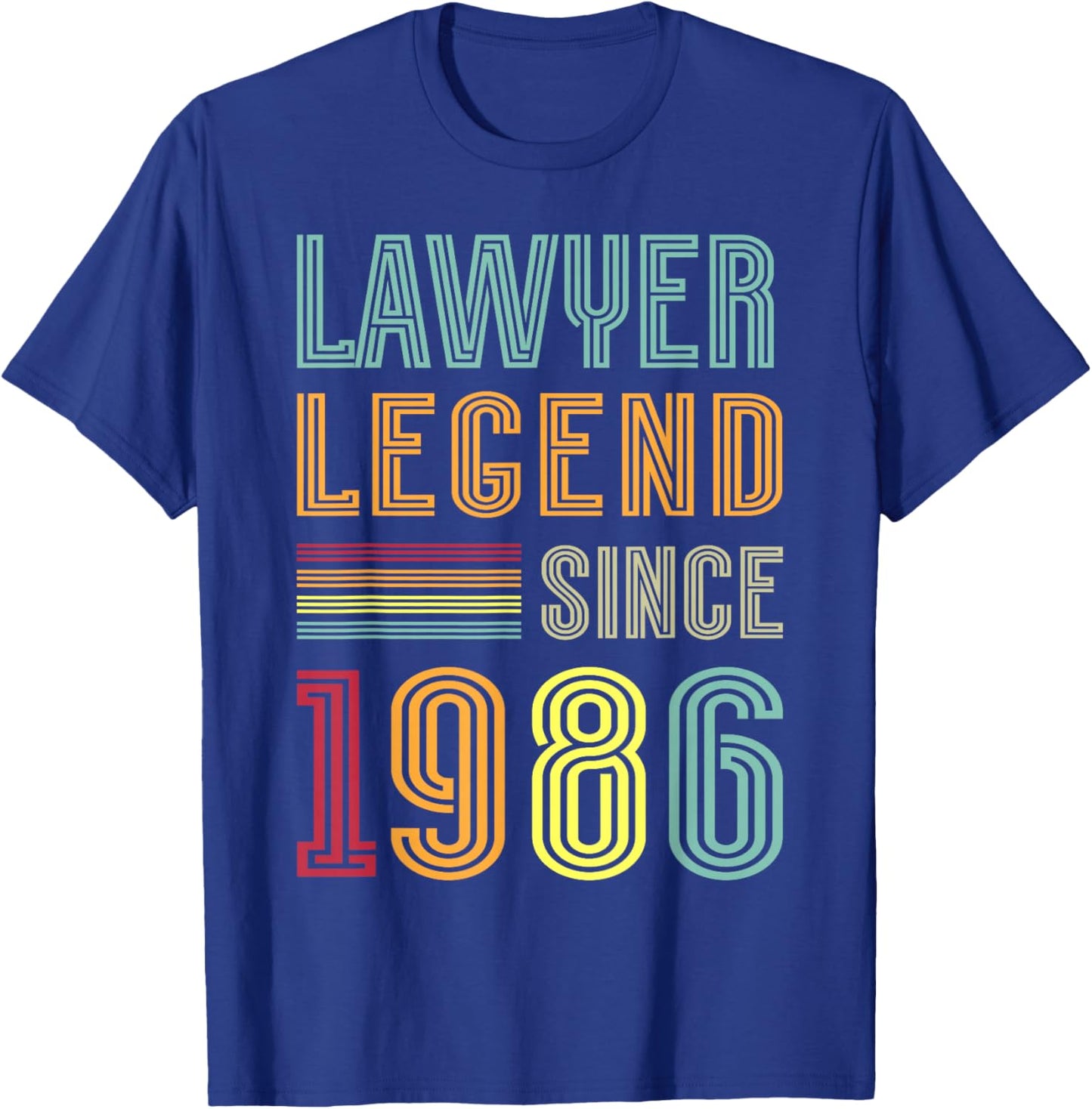 Lawyer Legend 1986 40 Years Court 40th Birthday Lawyer T-Shirt - T-Shirt | Royal