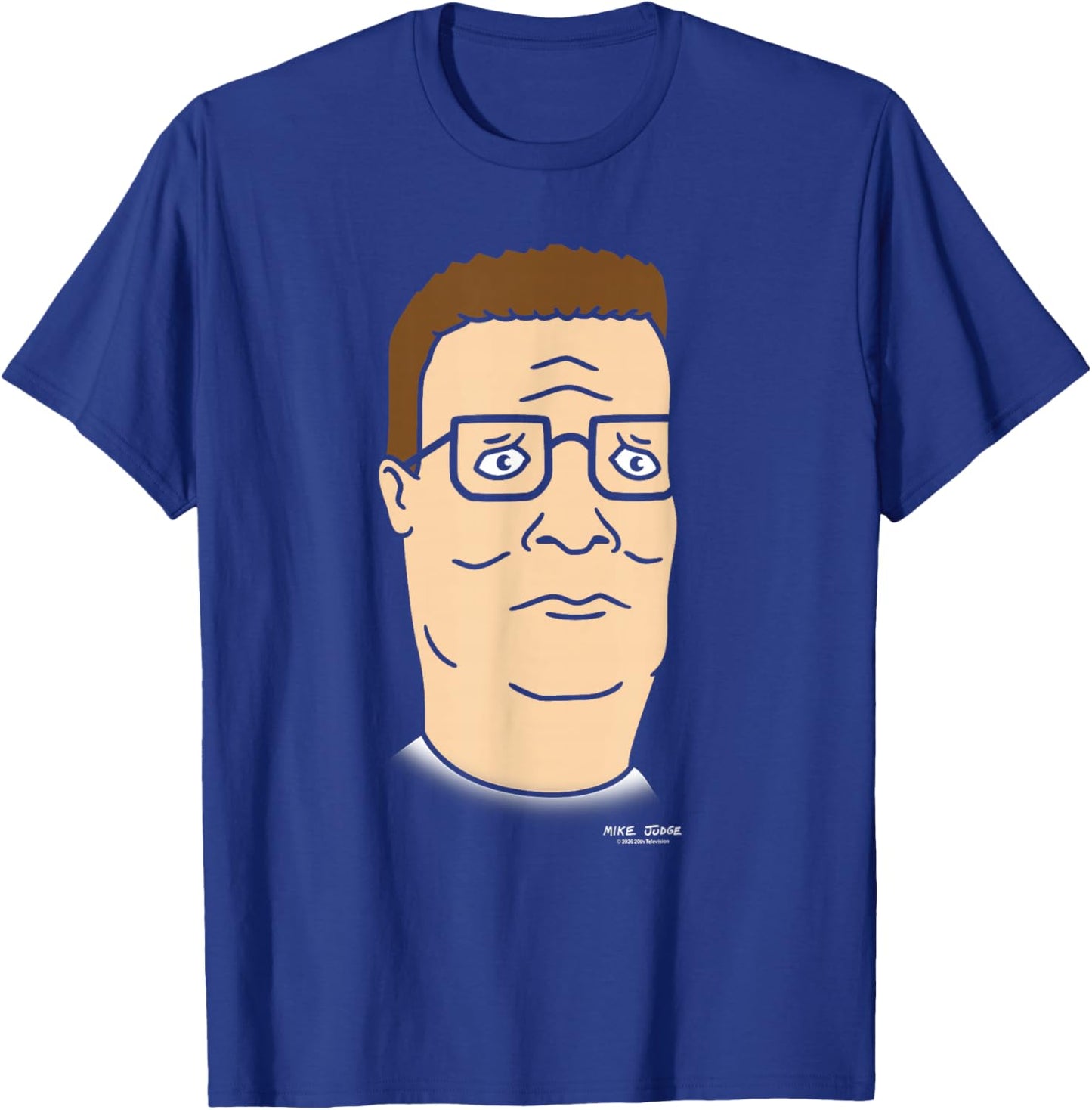 King of The Hill Hank Hill Oversized Portrait Retro Cartoon T-Shirt - T-Shirt | Royal