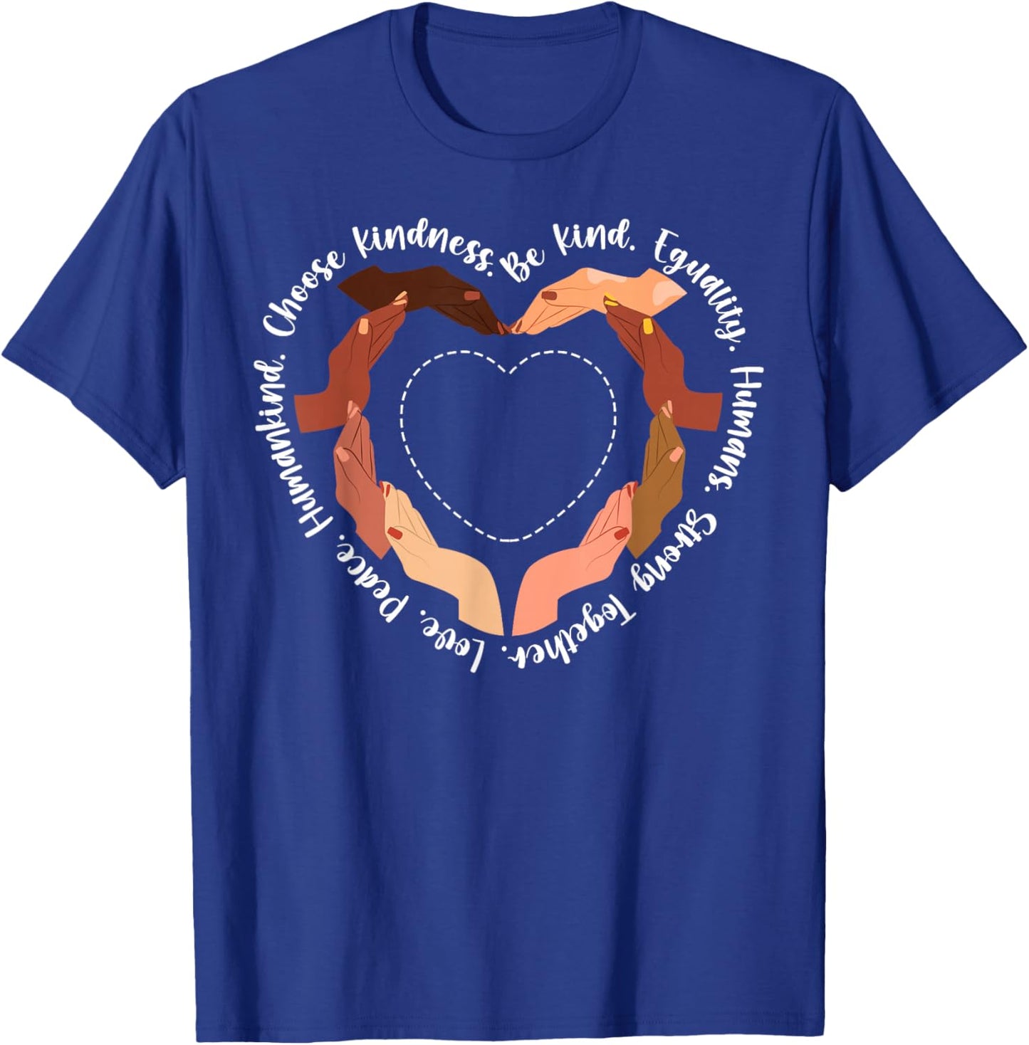 Melanated Melanin Shades Hands Heart Black History Month BLM T-Shirt - T-Shirt | Royal