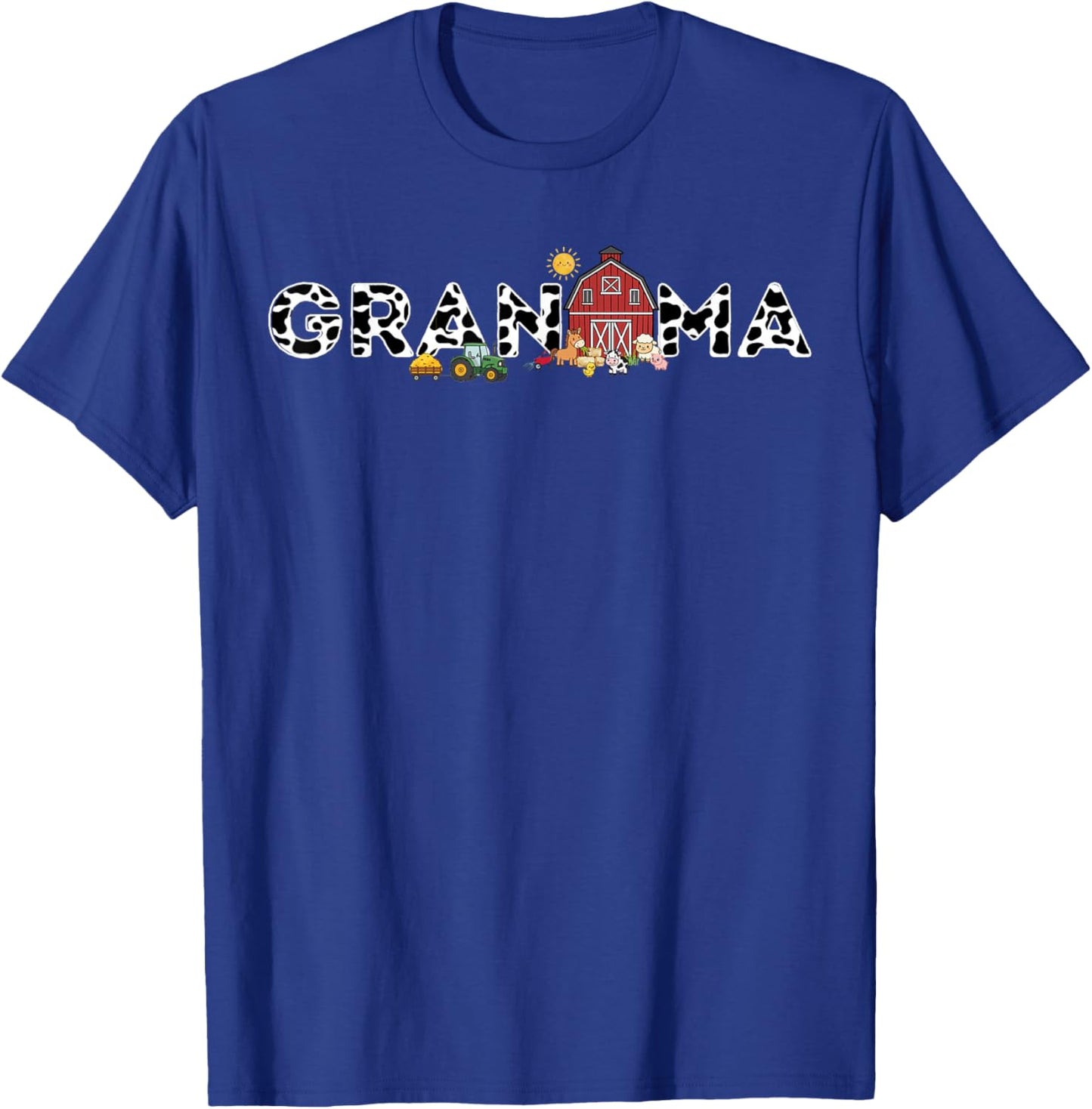 Birthday Farm Animal Grandma T-Shirt - T-Shirt | Royal