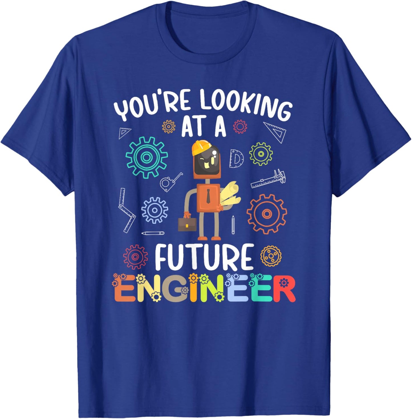 Funny Future Engineer Boy Robotics Engineering Robot T-Shirt - T-Shirt | Royal