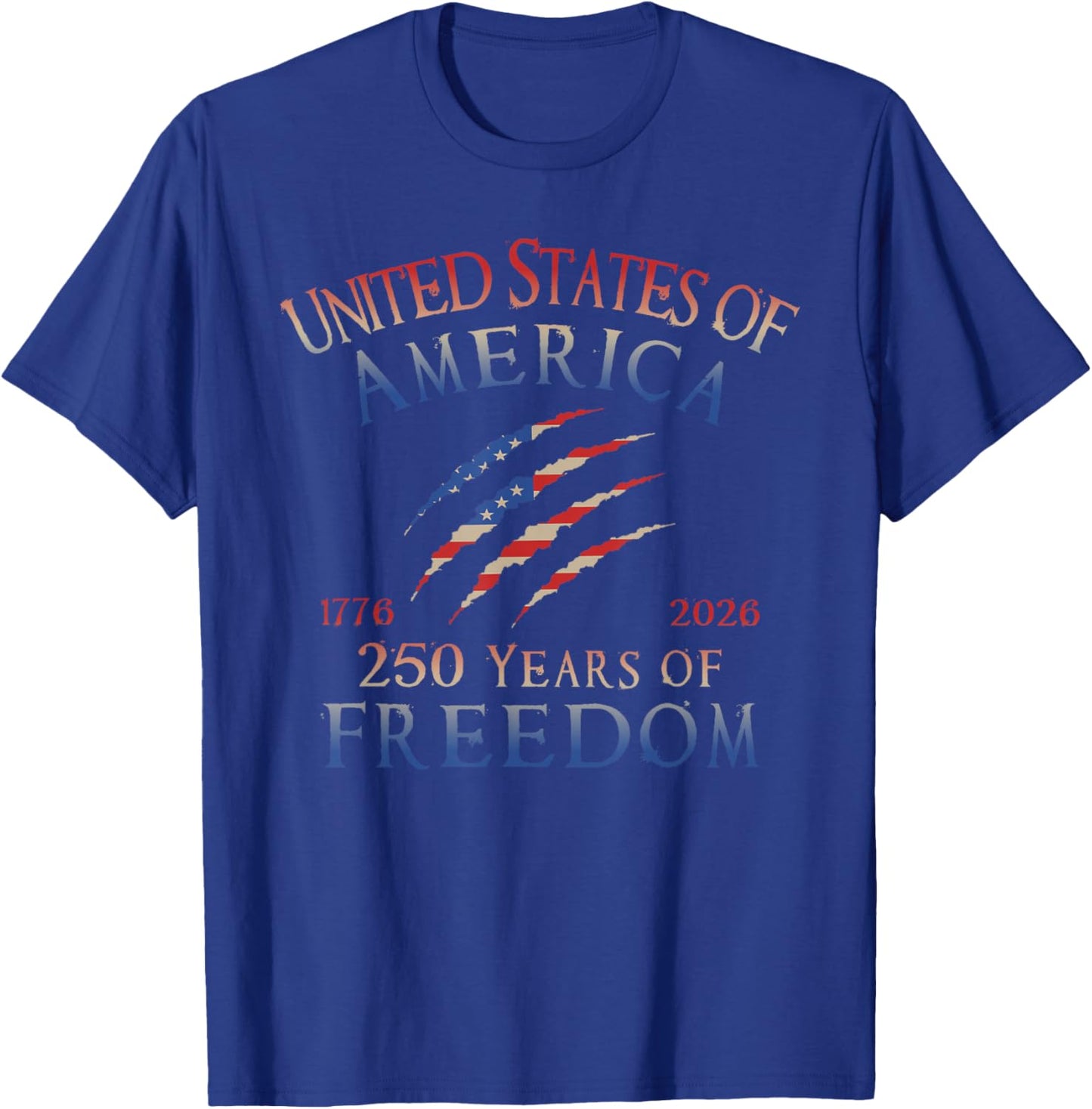 America 250th Anniversary - Celebrate 250 Years of Freedom T-Shirt - T-Shirt | Royal
