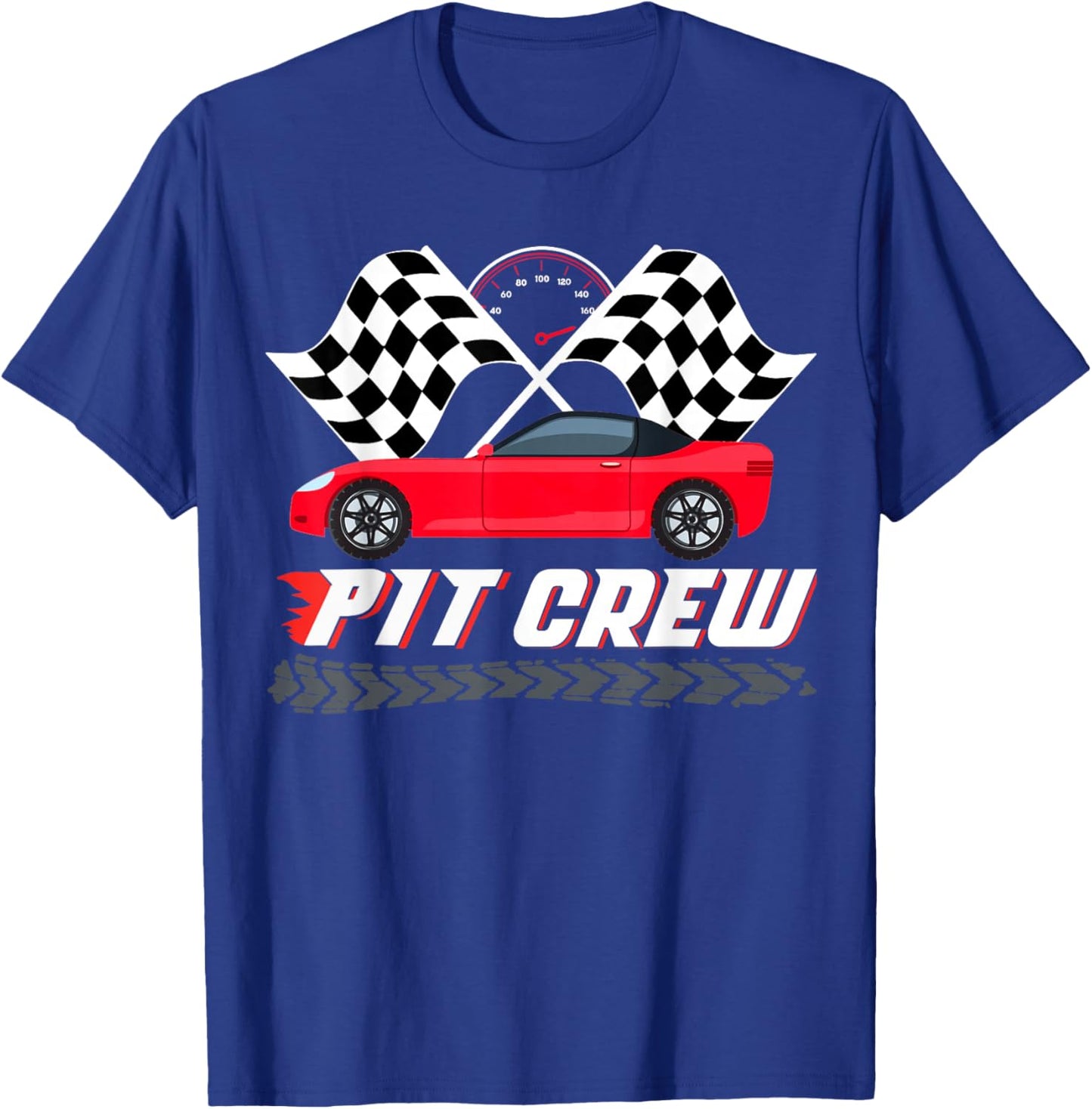Pit Crew Race Car Birthday Party Racing Matching Family T-Shirt - T-Shirt | Royal