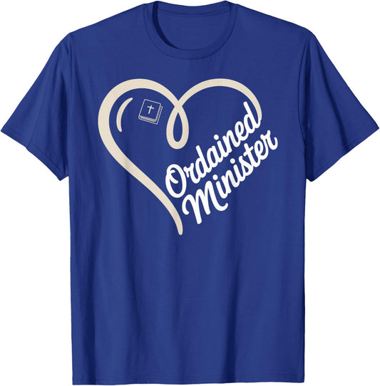 Ordained Minister Heart T-Shirt - T-Shirt | Royal
